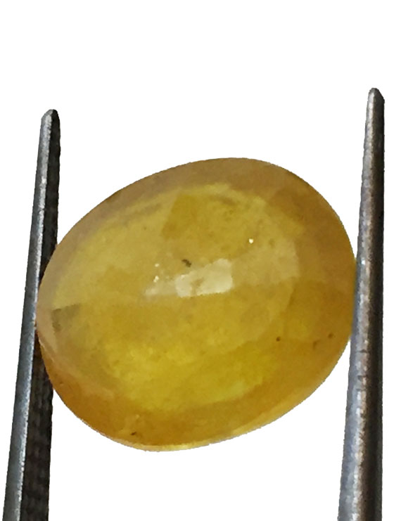 7.75 ct/8.60 ratti Natural Certified Bangkok Pukhraj/Yellow Sapphire